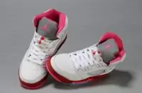 sport air jordan 5 femmes chaussures afficher populaire blanc rose